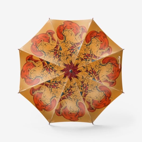 Зонт &laquo;Оранжевые собаки &raquo;