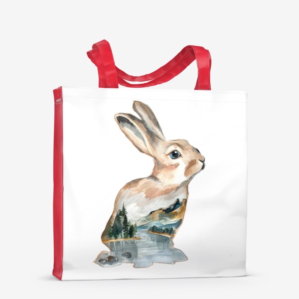 Сумка-шоппер «Акварельный кролик»