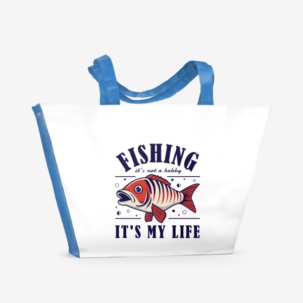 Пляжная сумка «Рыбалка как стиль жизни»