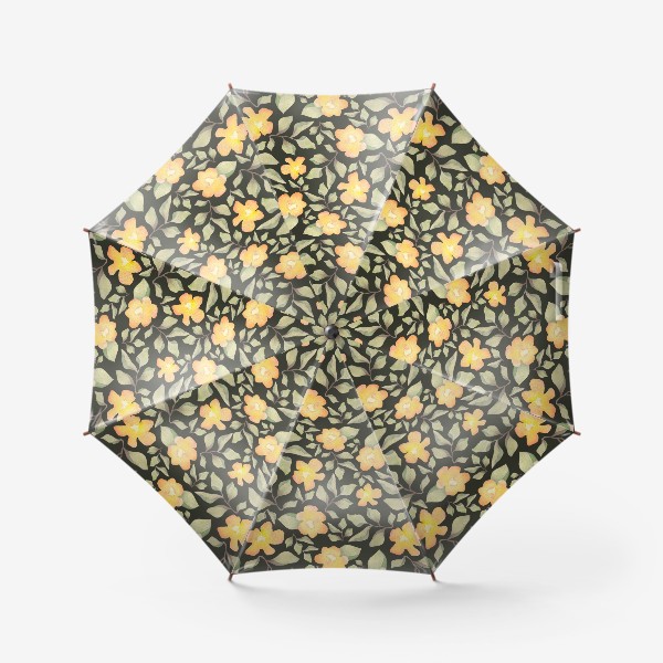 Зонт «Простой желтый цветочный узор»