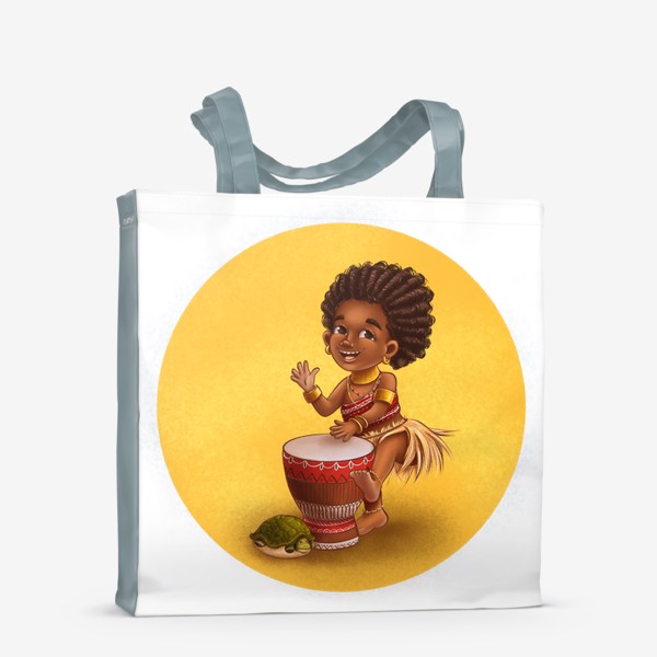 Сумка-шоппер «Девочка из племени с барабаном»