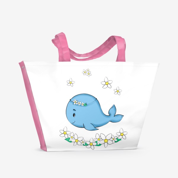 Пляжная сумка «Весенний кит »
