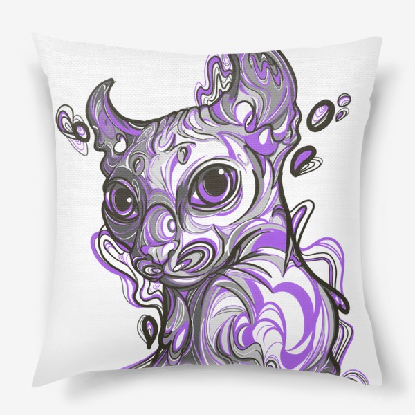 Подушка «Кот фиолетовый»