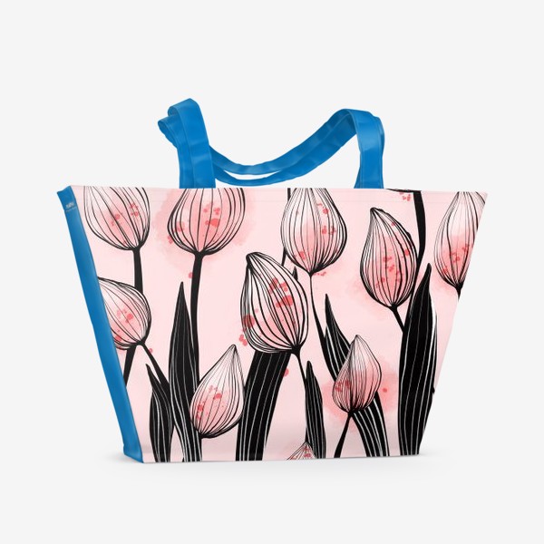 Пляжная сумка «Букет из Тюльпанов»