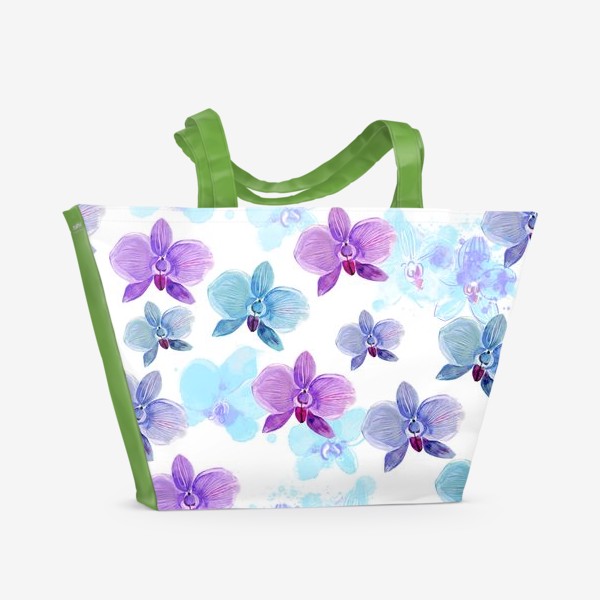 Пляжная сумка «Акварельные орхидеи »