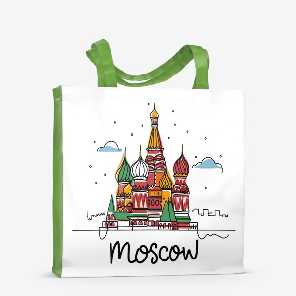Сумка-шоппер «Москва акварельная»