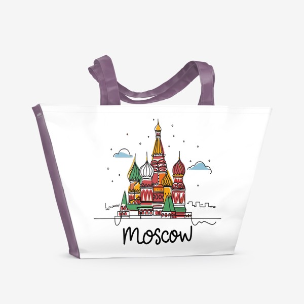 Пляжная сумка «Москва акварельная»
