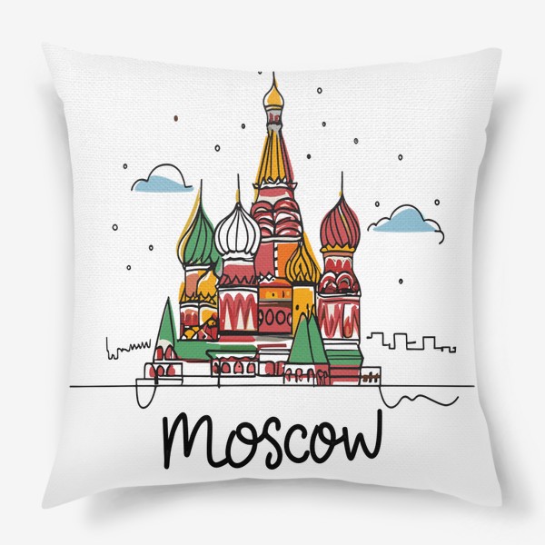 Подушка «Москва акварельная»