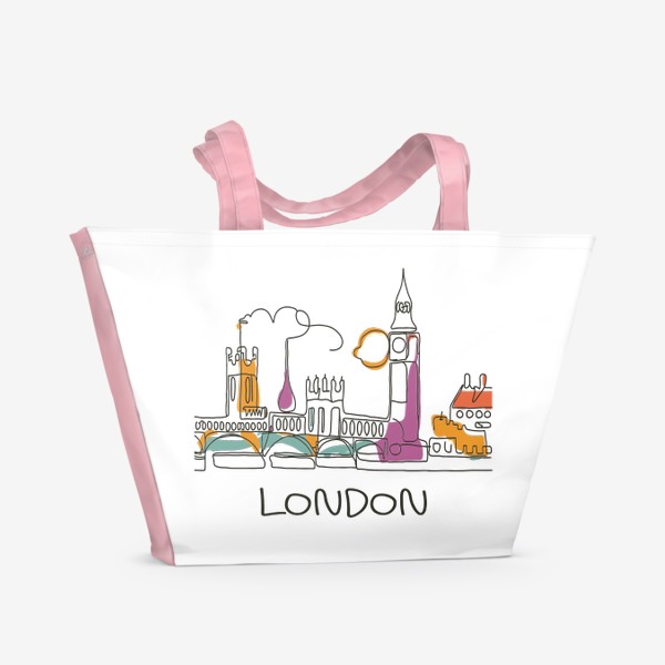 Пляжная сумка «Туманный Лондон»