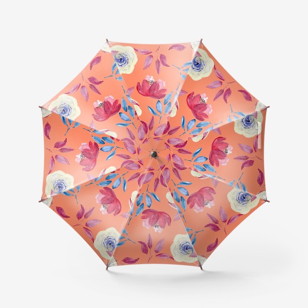 Зонт «Розы и пионы »