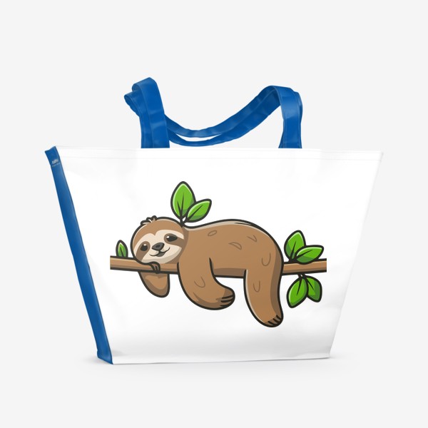 Пляжная сумка «Уютный ленивец»