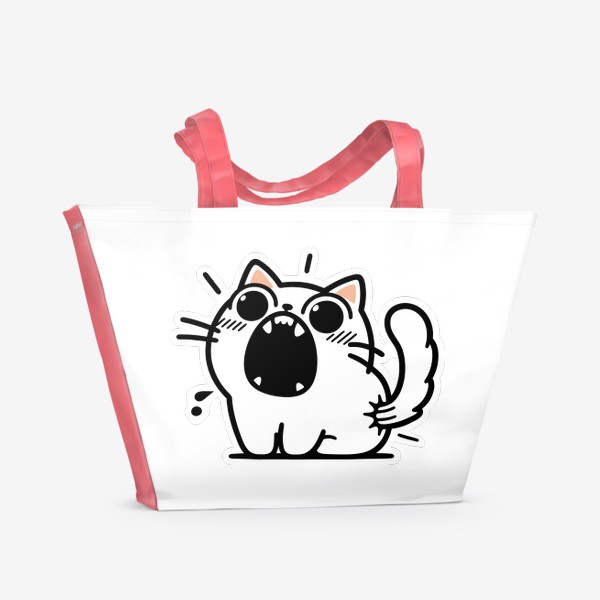 Пляжная сумка «Голодный кот»