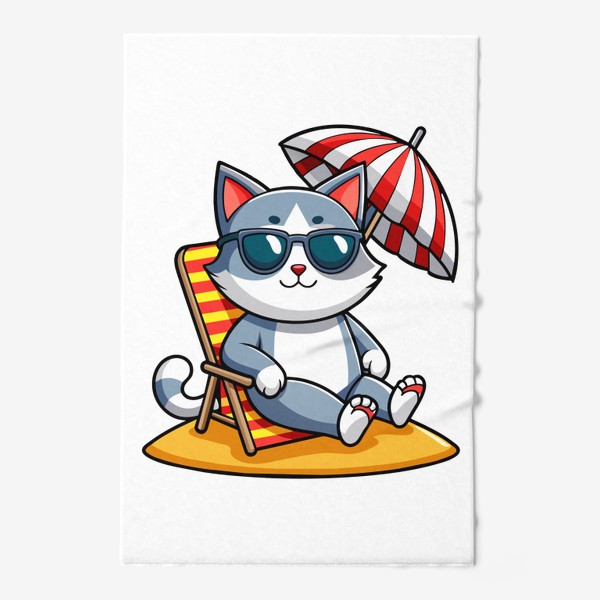 Полотенце «Кот в отпуске»