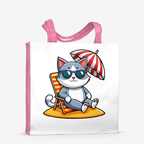 Сумка-шоппер «Кот в отпуске»
