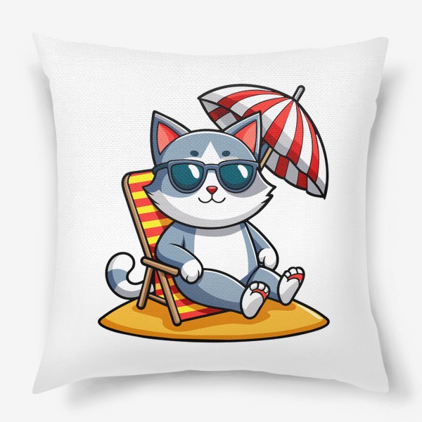 Подушка «Кот в отпуске»