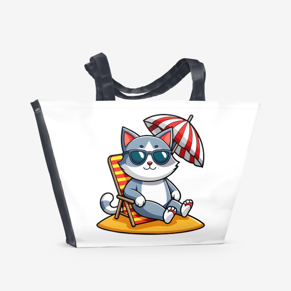 Пляжная сумка &laquo;Кот в отпуске&raquo;