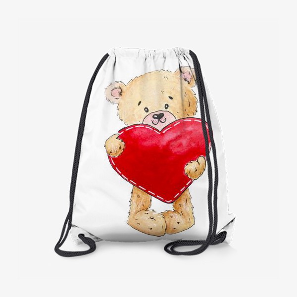 Рюкзак «Медвежонок с красным сердцем. Любовь»