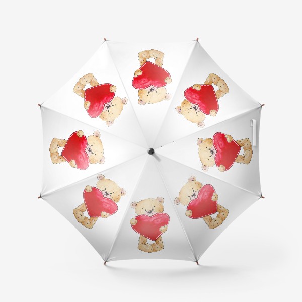 Зонт «Медвежонок с красным сердцем. Любовь»