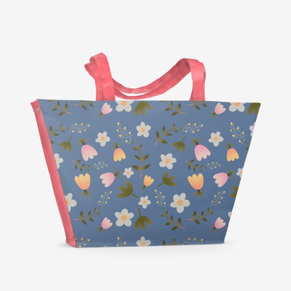 Пляжная сумка «Цветы паттерн №6»