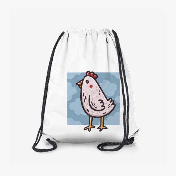 Рюкзак «Милая курица на фоне неба»