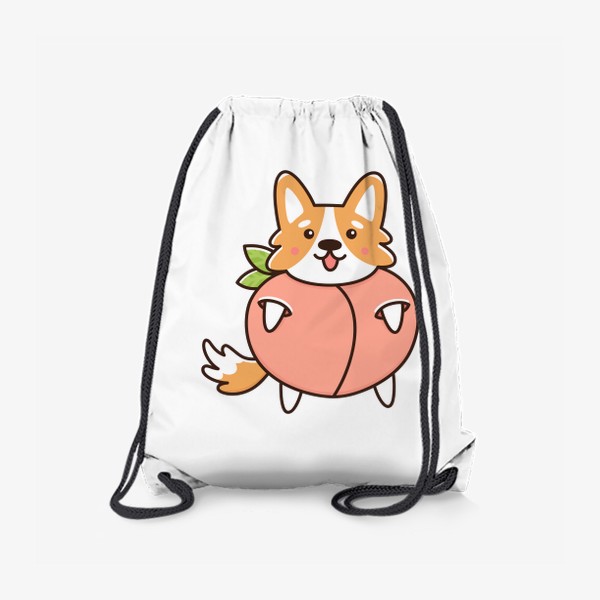 Рюкзак «Милая собачка кориги персик в каваи стиле»