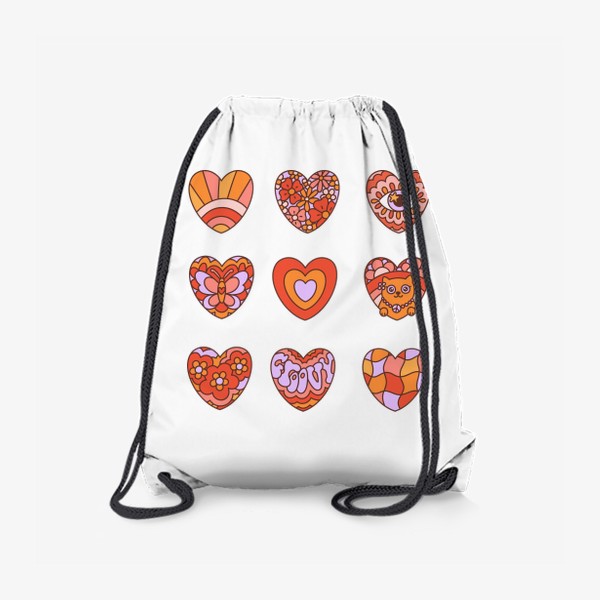 Рюкзак «Ретро сердца»