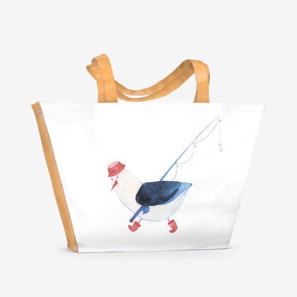 Пляжная сумка «Чайка-рыбачка»