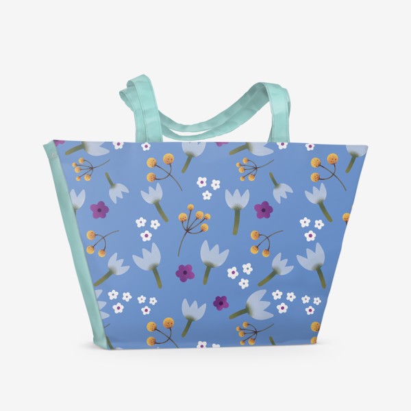 Пляжная сумка «Цветы паттерн №3»