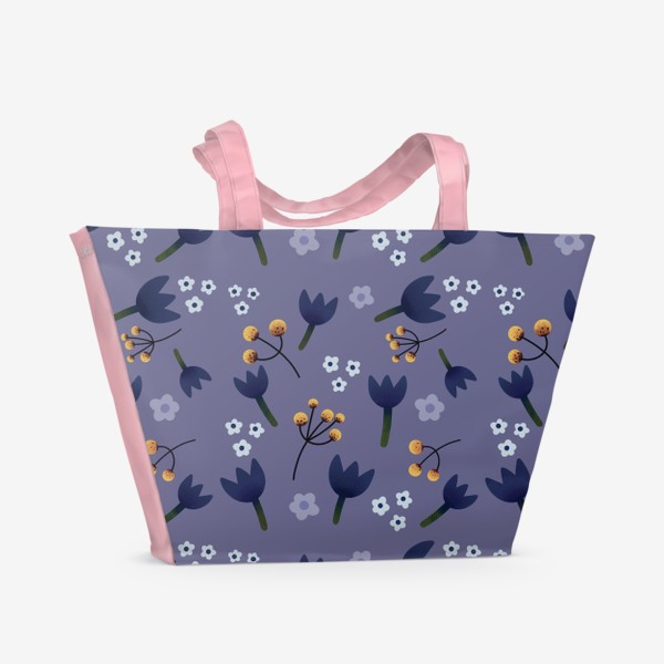 Пляжная сумка «Цветы паттерн №2»