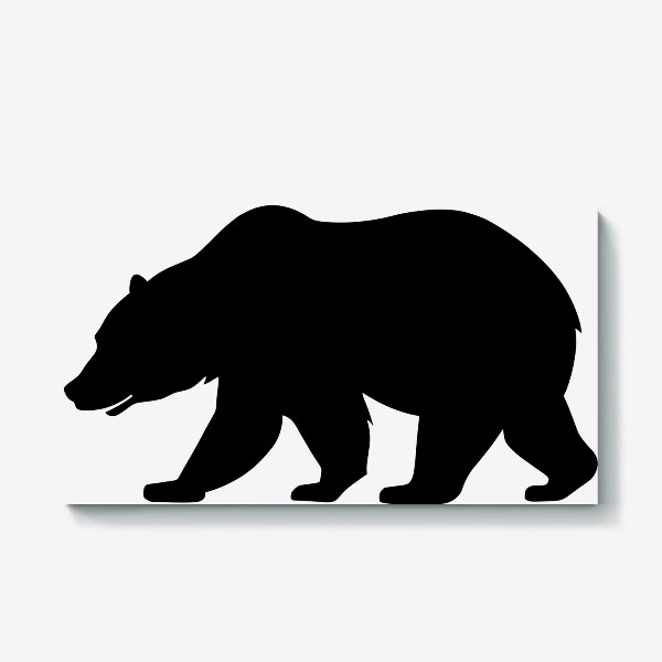 Холст «Контур медведя»