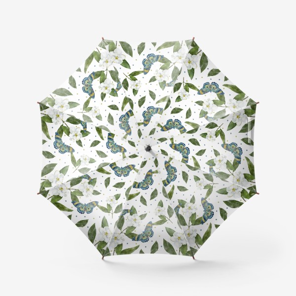 Зонт «Бабочки и магнолии»