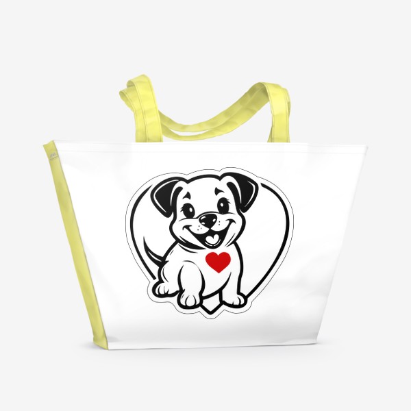 Пляжная сумка «Милый щенок»
