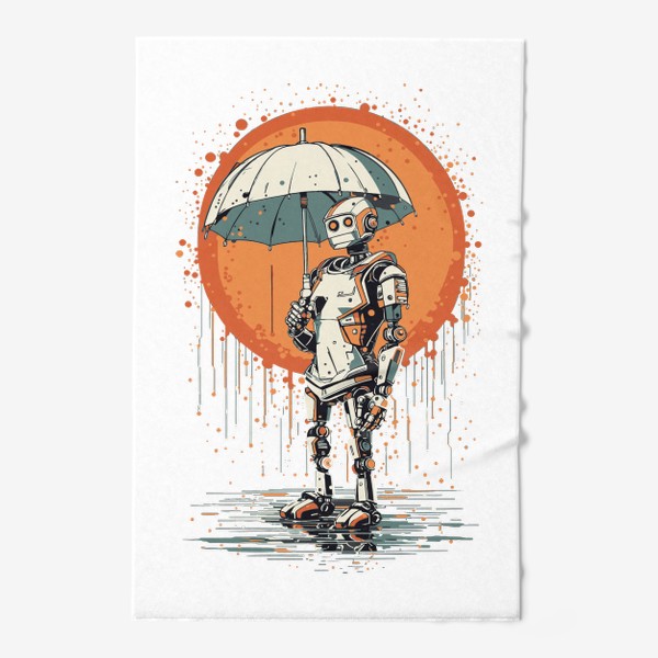 Полотенце «Робот под дождём»
