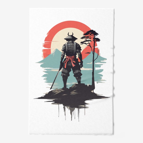 Полотенце «Японский воин на закате»