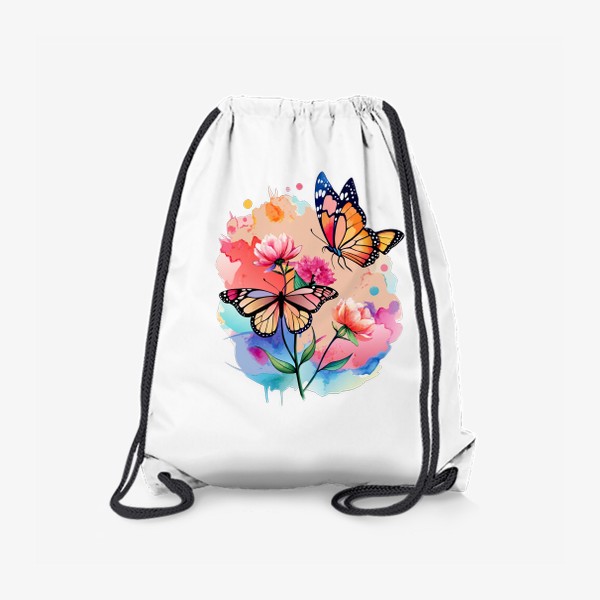 Рюкзак «Бабочки и цветы»