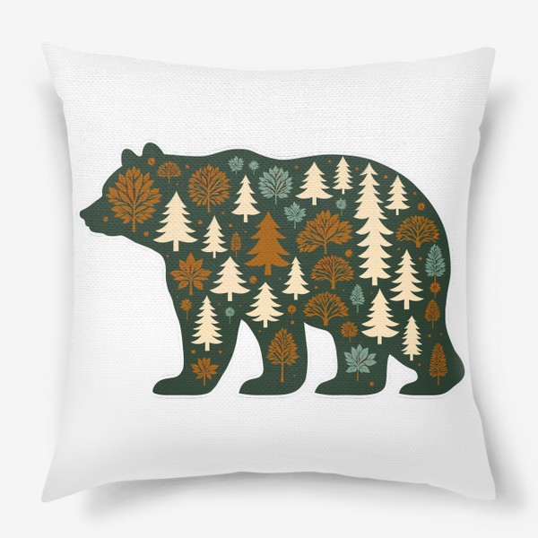 Подушка «Силуэт медведя»