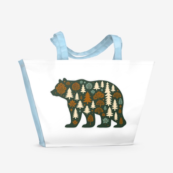 Пляжная сумка &laquo;Силуэт медведя&raquo;