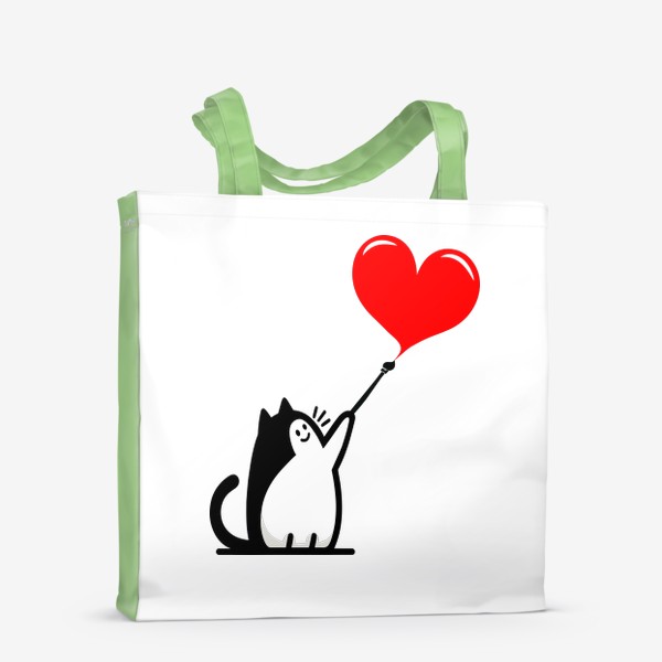 Сумка-шоппер &laquo;Влюблённый кот&raquo;