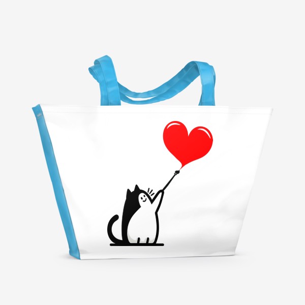 Пляжная сумка «Влюблённый кот»