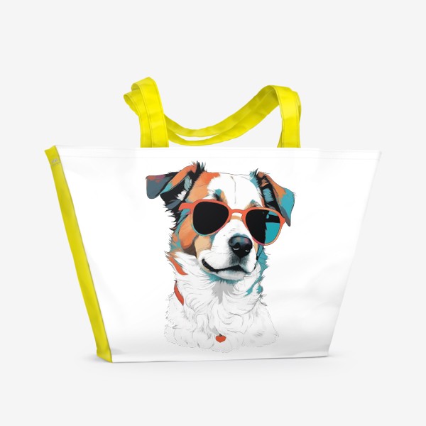 Пляжная сумка «Стильная собака»