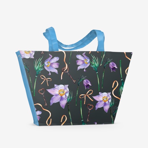 Пляжная сумка «Винтажные первоцветы»