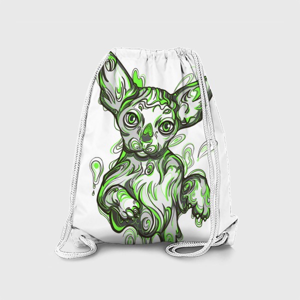 Рюкзак «кот зелёный»