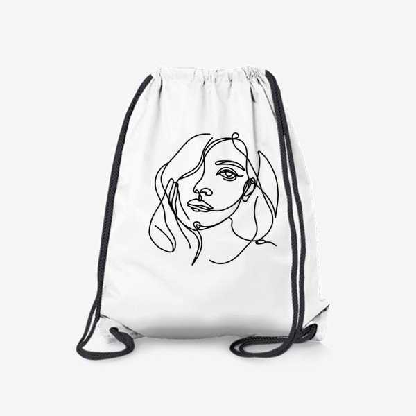 Рюкзак «Контурный рисунок лица девушки»