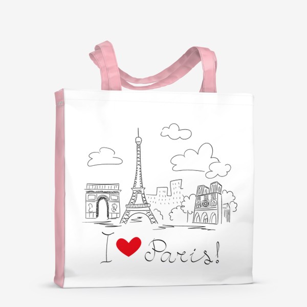 Сумка-шоппер «Я люблю Париж»