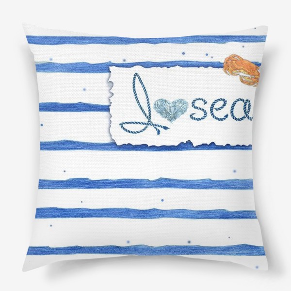 Подушка «I love sea»