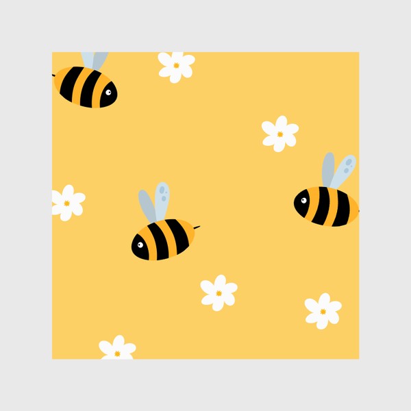 Шторы &laquo;Пчелки на желтом фоне&raquo;
