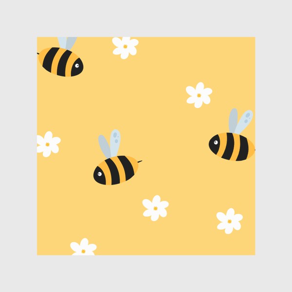 Скатерть «Пчелки на желтом фоне»