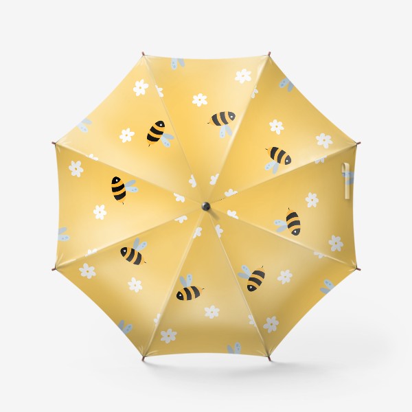 Зонт «Пчелки на желтом фоне»