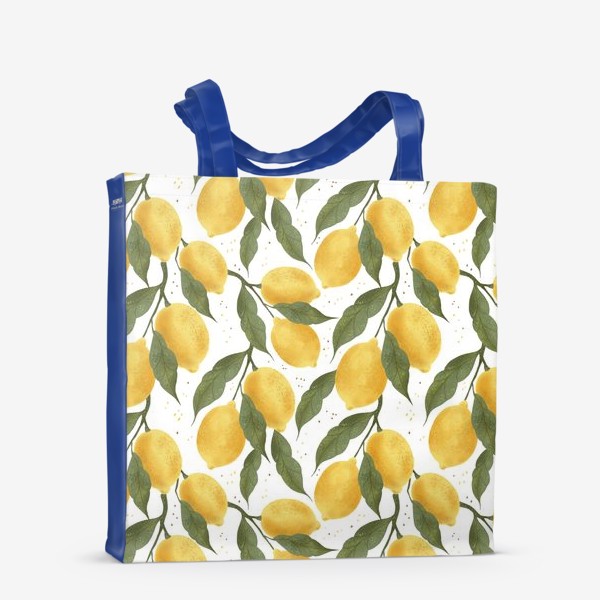 Сумка-шоппер «Паттерн с ветками лимона»