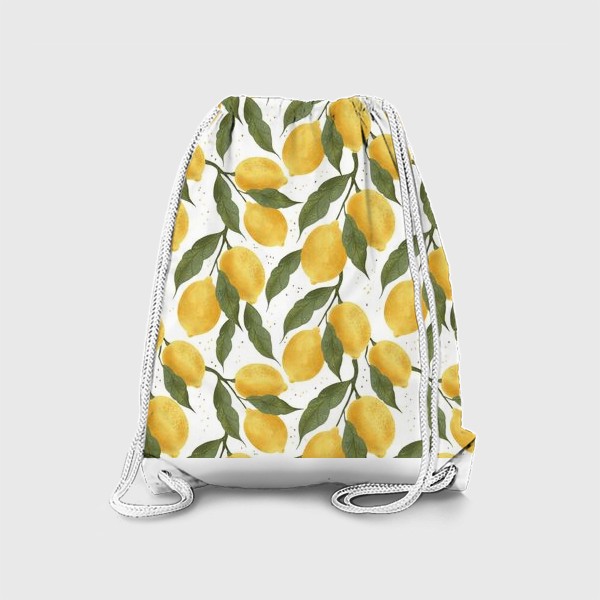 Рюкзак «Паттерн с ветками лимона»